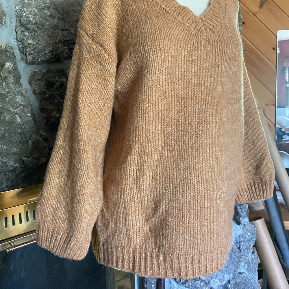Tan Boxy Sweater - Picture 2 of 4